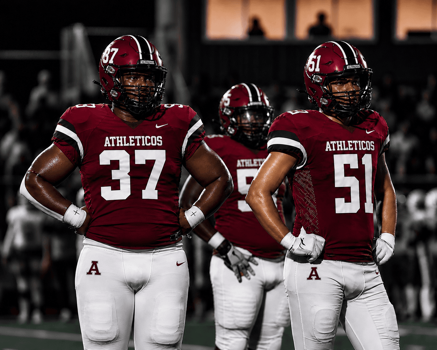 AthleticOS football player background