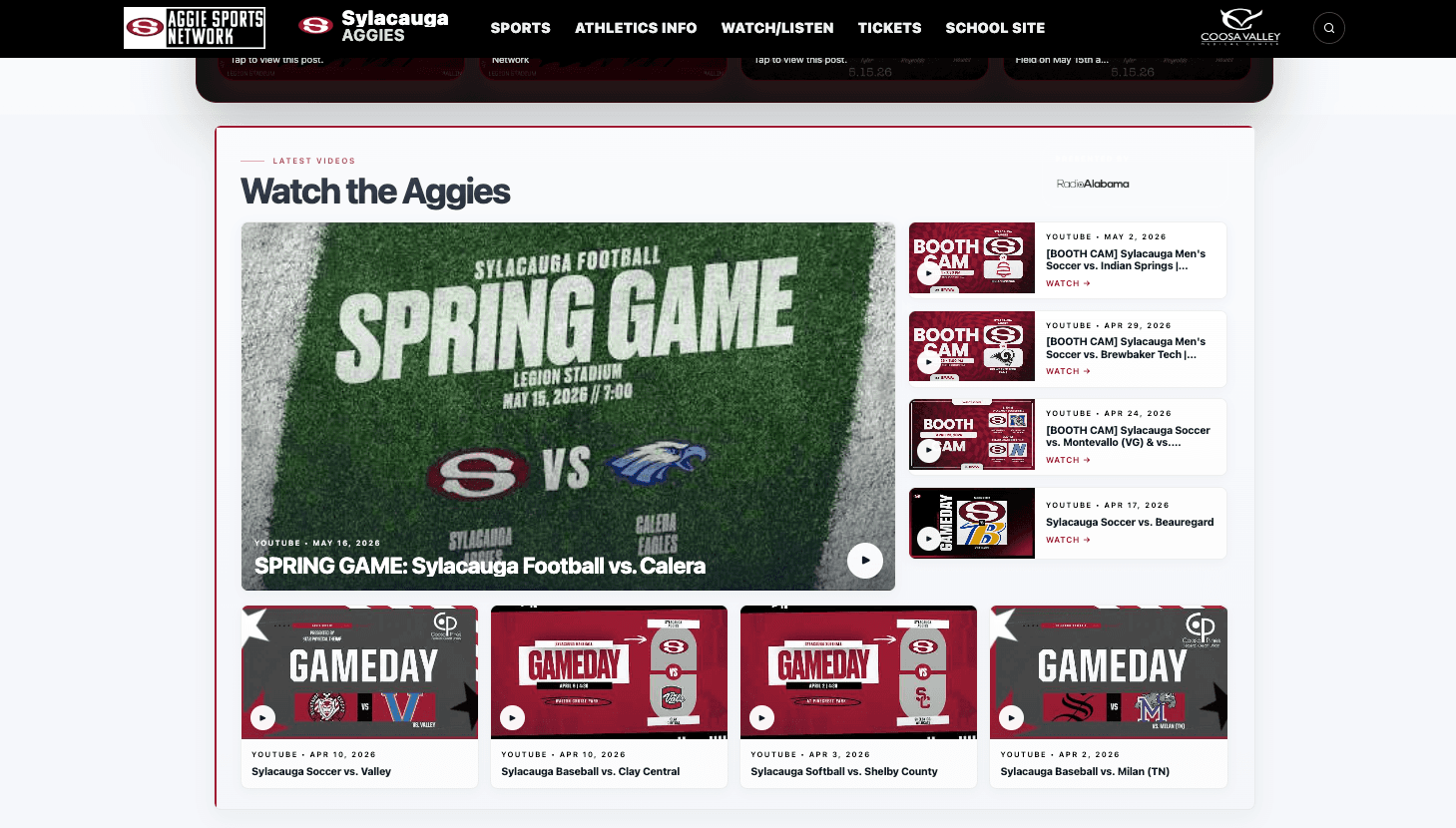 AthleticOS video coverage screenshot
