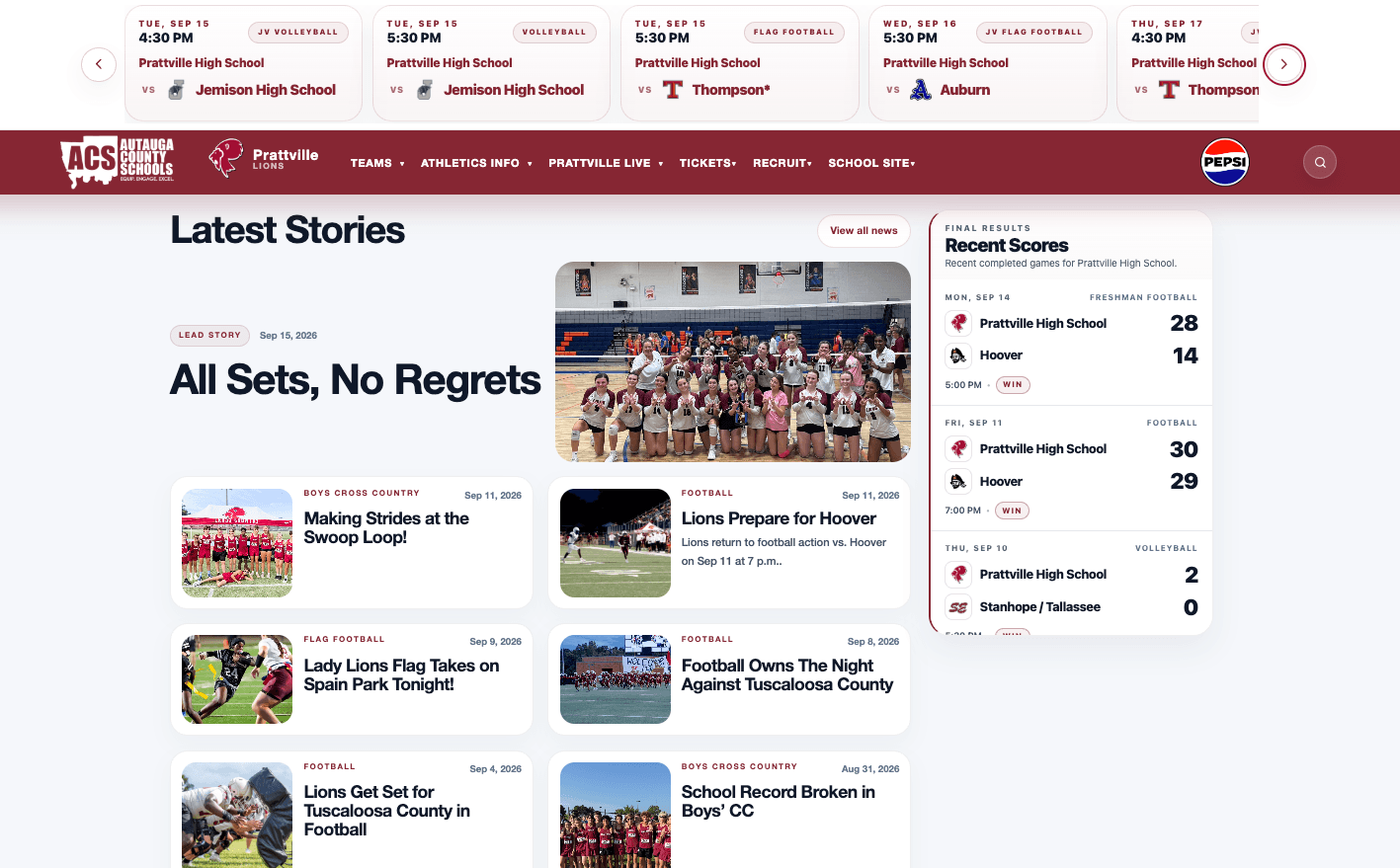 AthleticOS website homepage screenshot